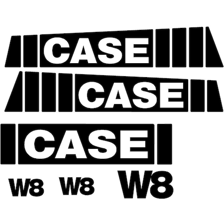 Aftermarket New Fits Case Wheel Loader W8 Decal Set CASEW8DECALSET